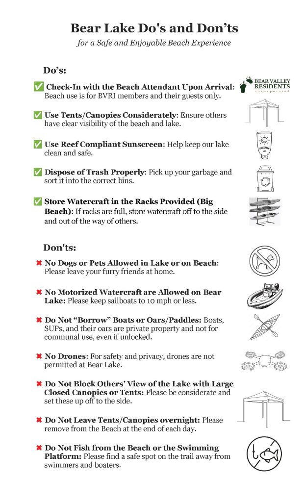 A list of do's and don'ts